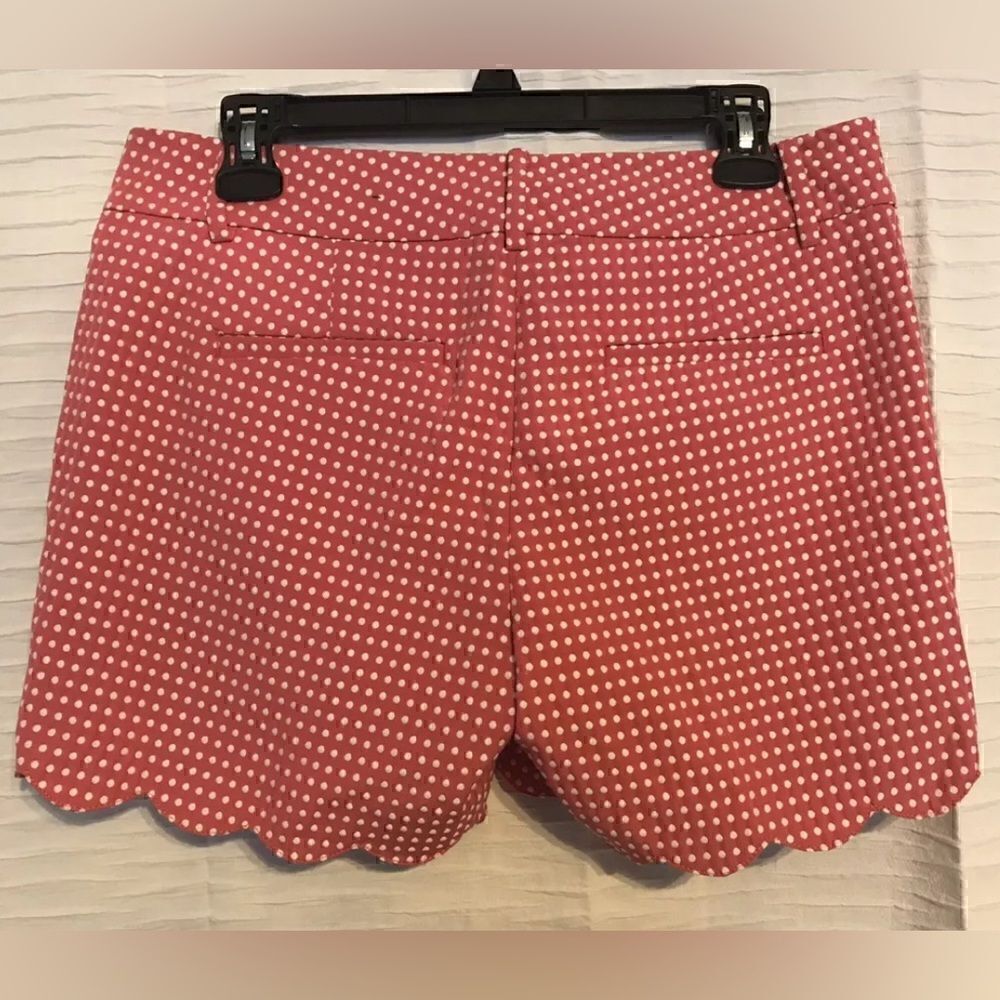 Ann Taylor Signature Polka Dot Pink & White Scalloped Shorts - 2